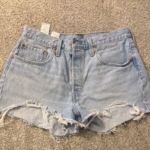 Levi's Light Blue 501 Jean Shorts